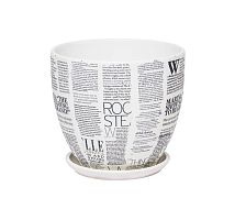 Горшок керамический "Газета" № 4 Высокий овал