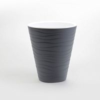 Кашпо пластиковое Валенсия d17, h20, 2,8 л; 222 гр, антрацит 00-00000803