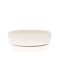 Горшок керамический "Дорс" (белый) № 4 (D18) Бонсай